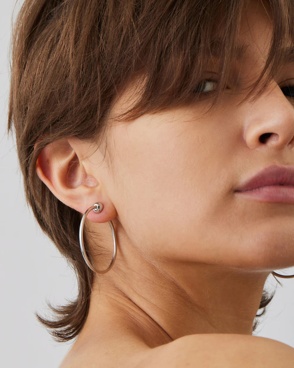 Icon Hoops, Small in Silver