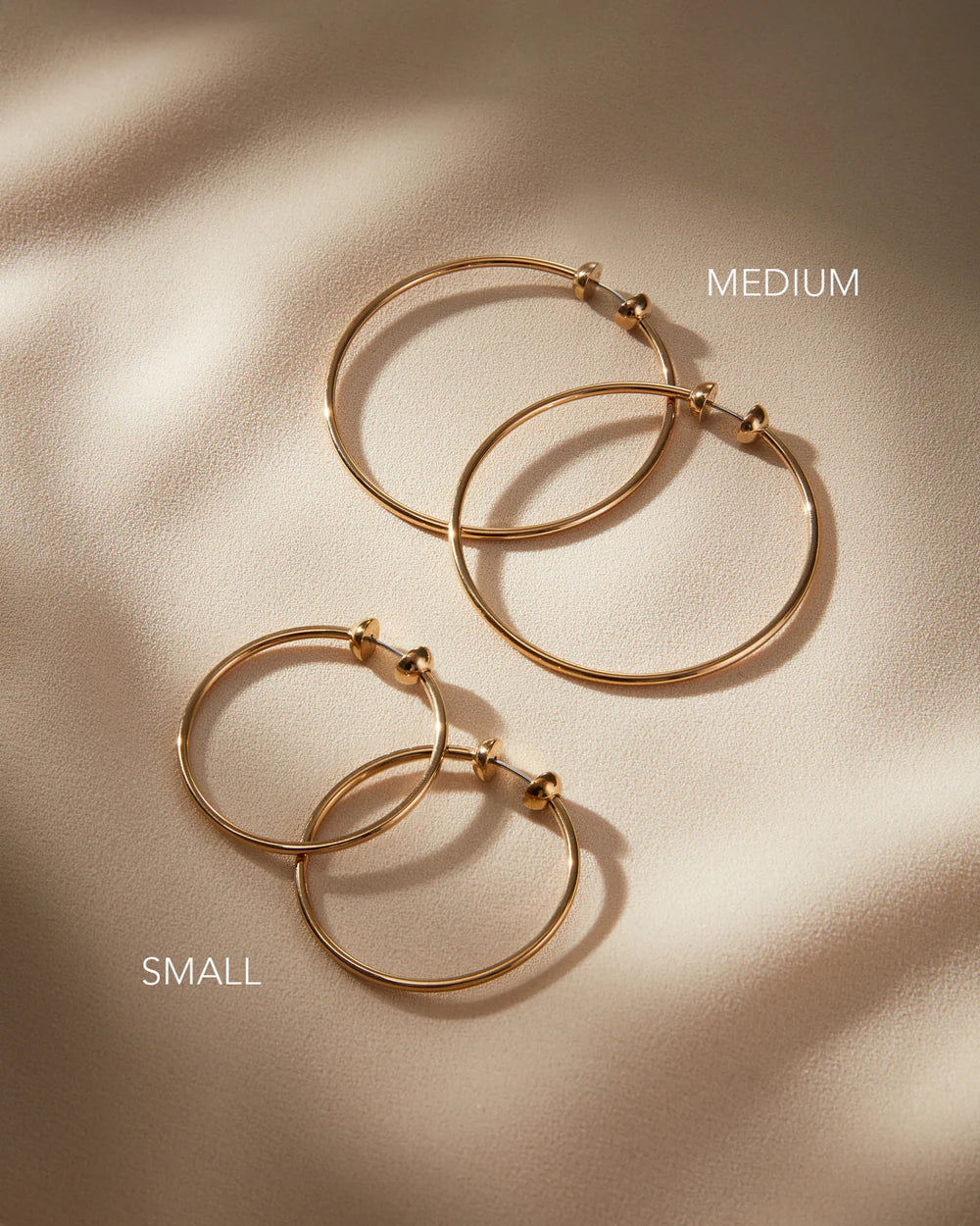 Icon Hoops, Small in Gold
