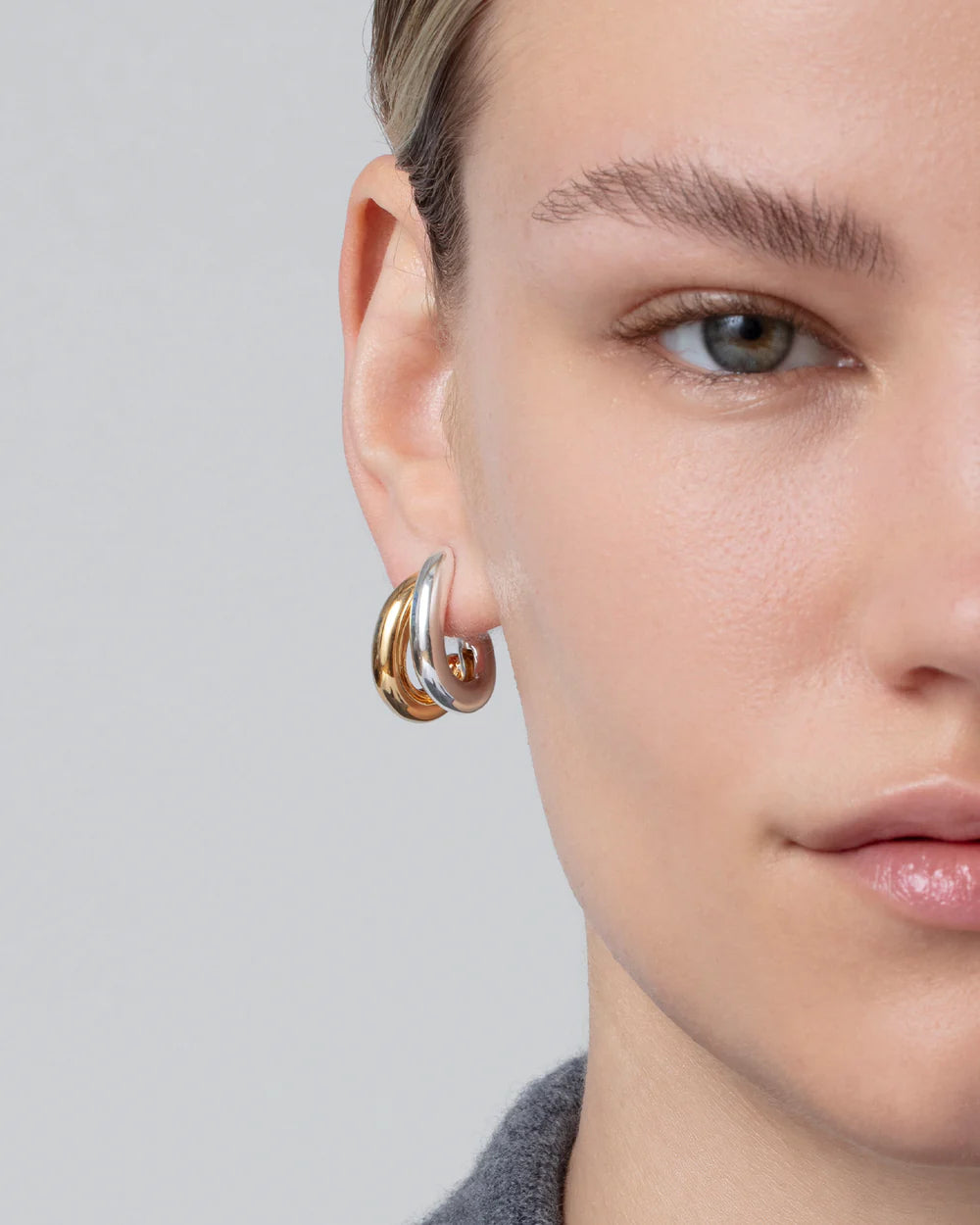Florence Earrings, Two-Tone