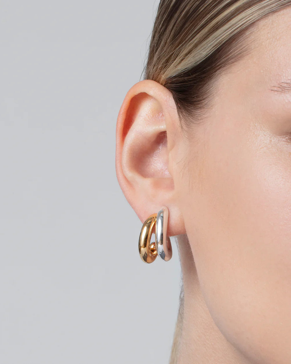 Florence Earrings, Two-Tone