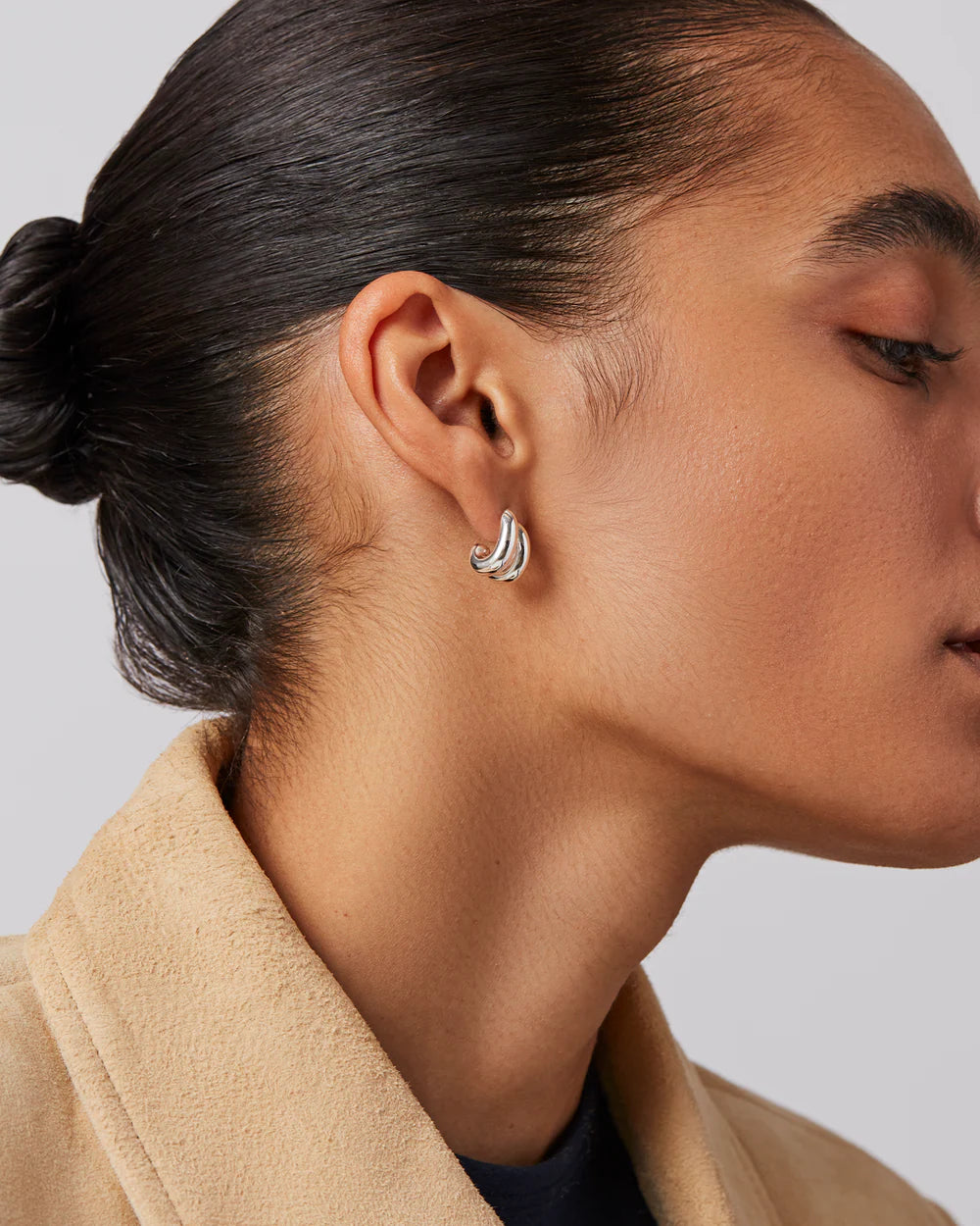 Mini Florence Earrings, Silver