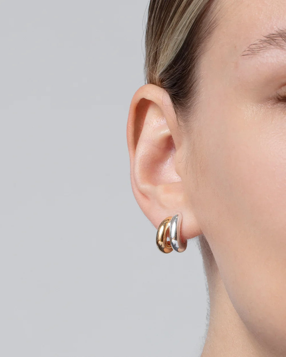Mini Florence Earrings, Two-Tone