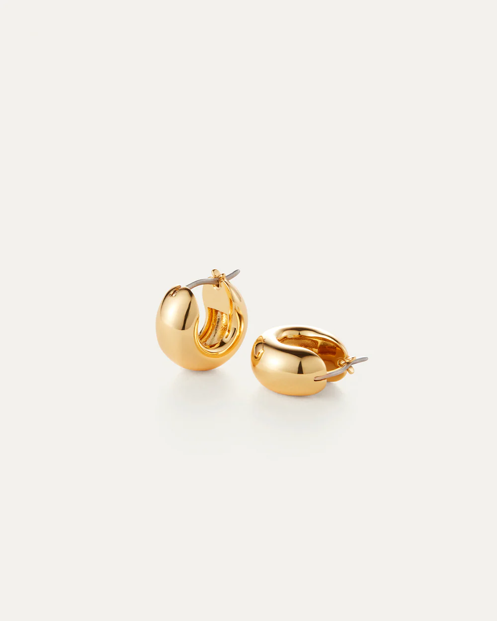 Mini Tome Hoop Earrings, Gold