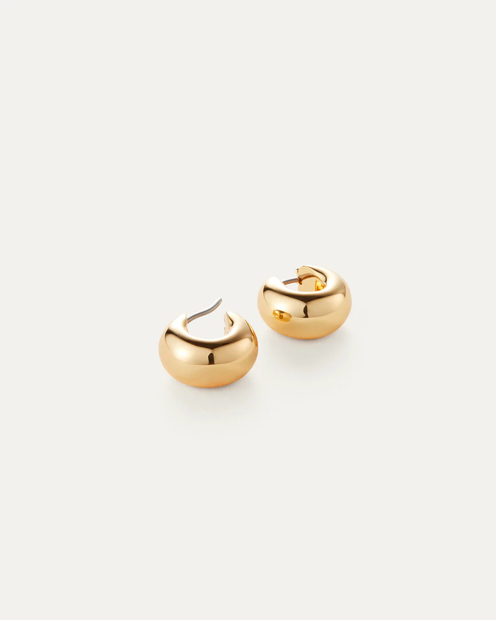 Mini Tome Hoop Earrings, Gold