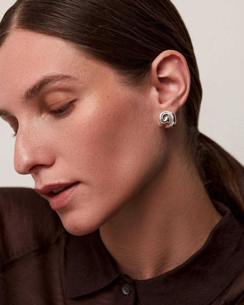 Small Gio Earrings, Silver