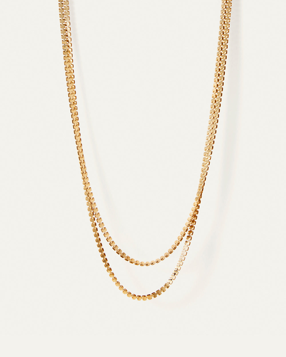 Double Amalfi Chain Necklace, Gold