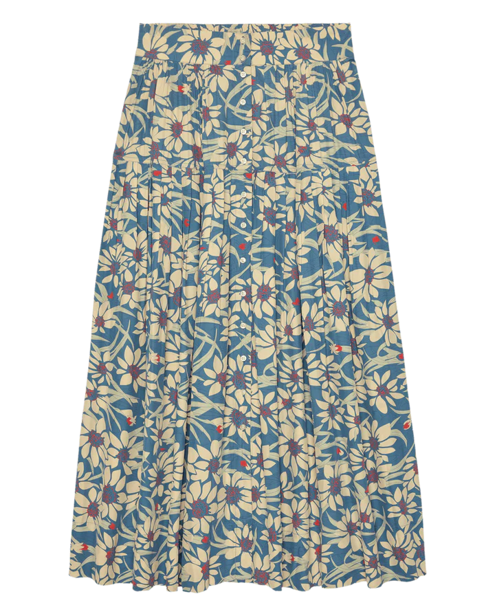 Highland Skirt, Blue Scattered Bloom