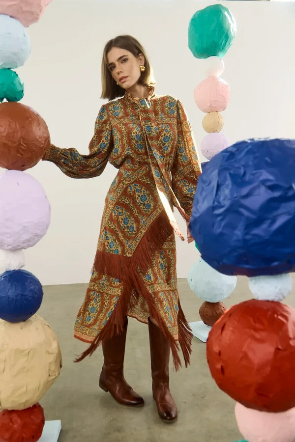 Allyne Skirt, Amber Glen Brown