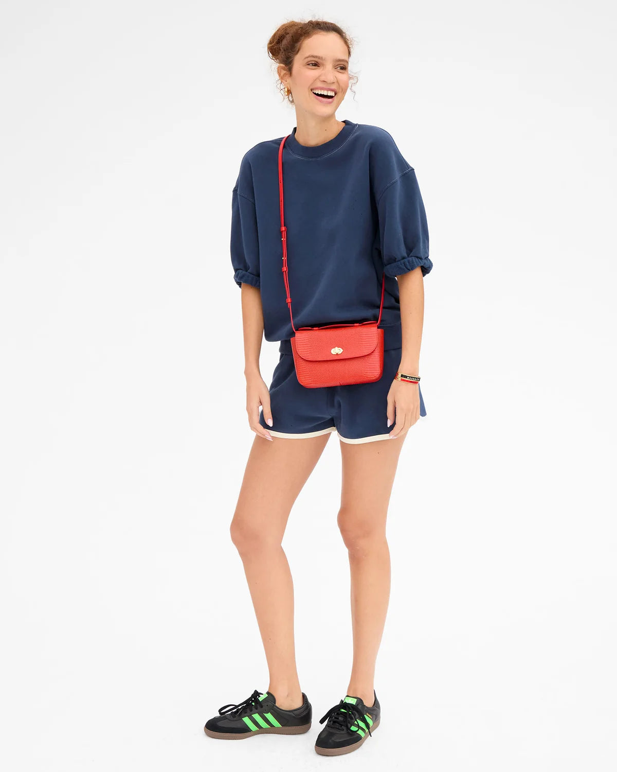 Kathryn, Red Embossed Lizard