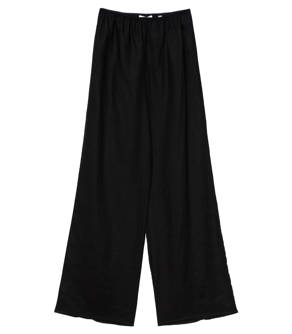 Lavon Linen Pant, Black