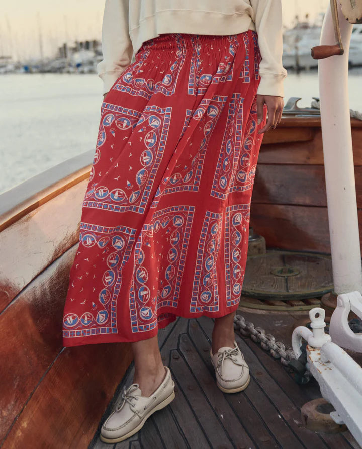 Canary Skirt, Red Sailboat Bandana