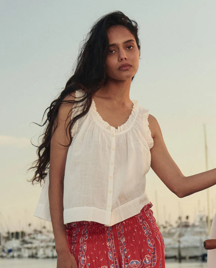 Vignette Top, White