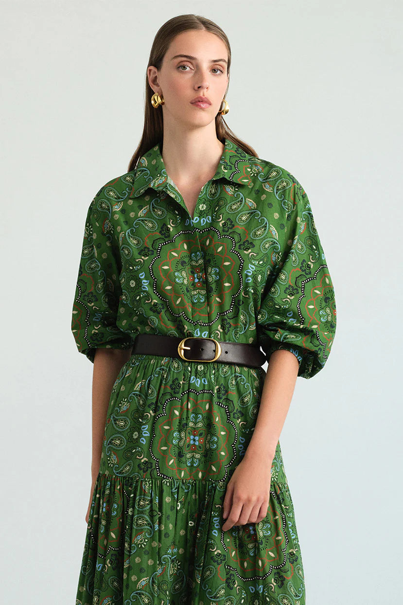 Rumson Top, Bandana Green