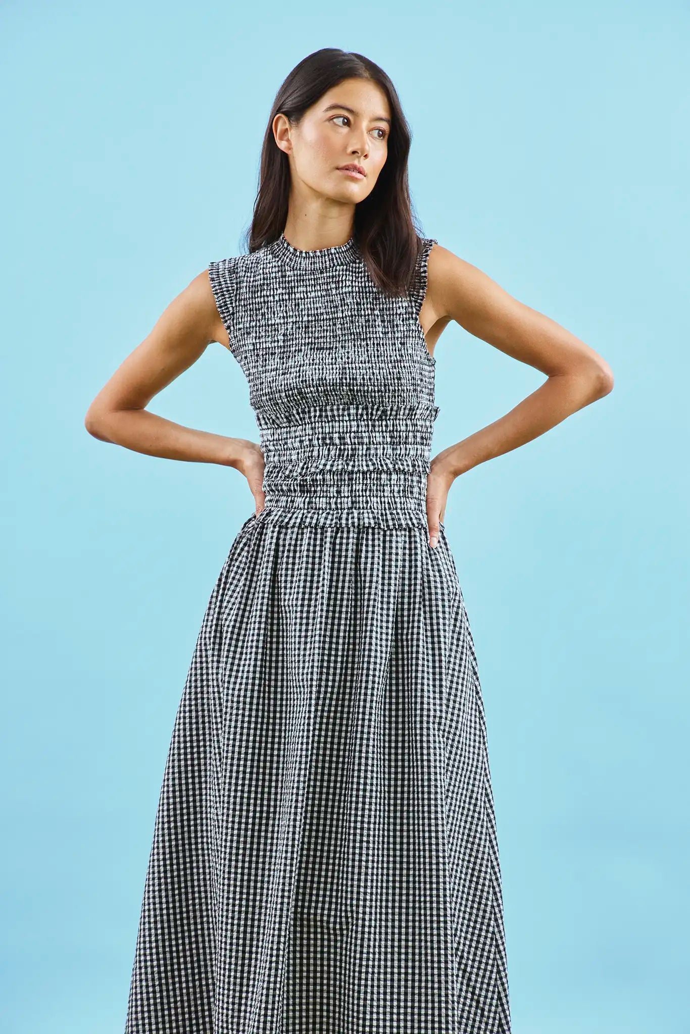 Louise Dress, Black & White