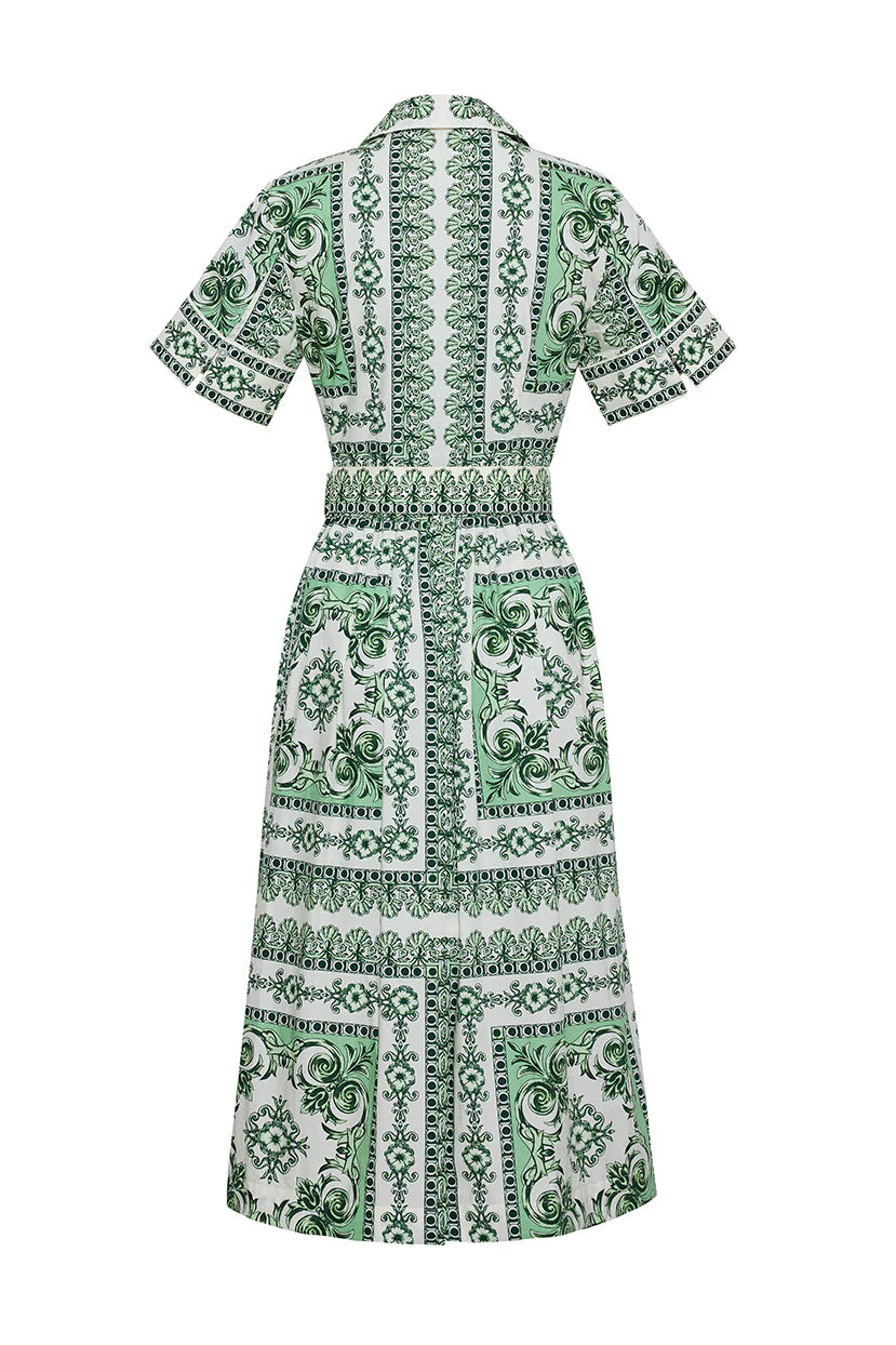 Malena Dress, Hudson Scarf Mint