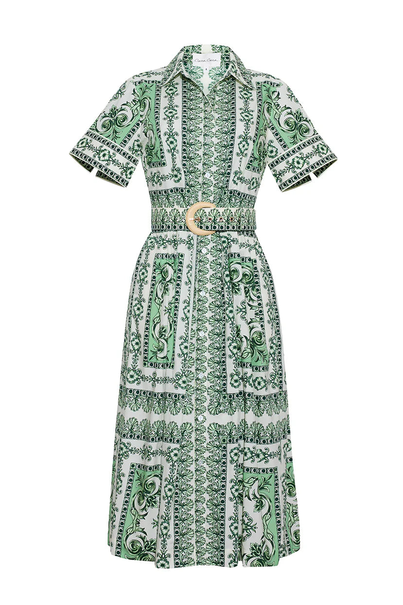 Malena Dress, Hudson Scarf Mint