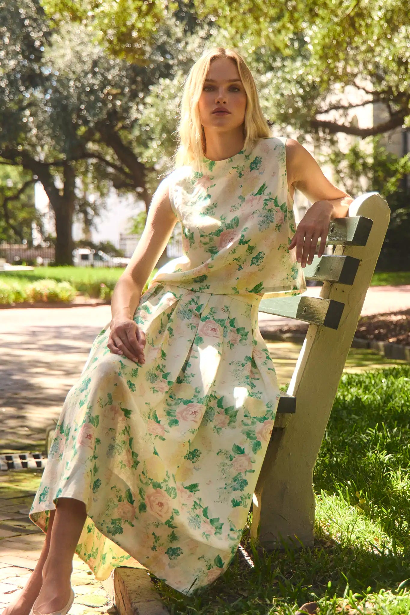 Alexis Skirt, Garden Rose Peony