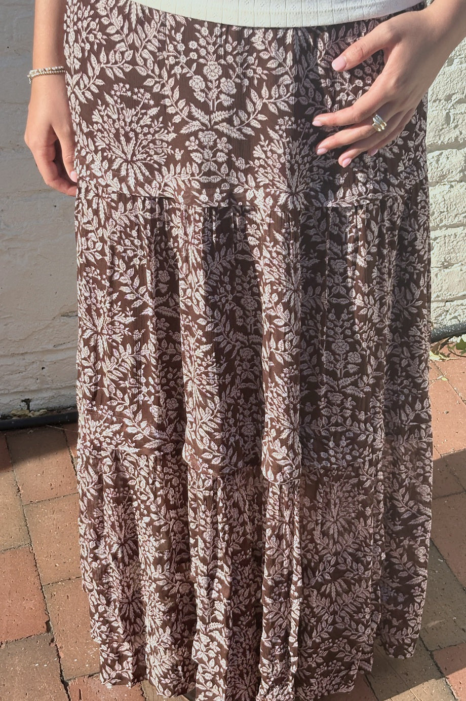Brooklyn Skirt, Chocolate Floral