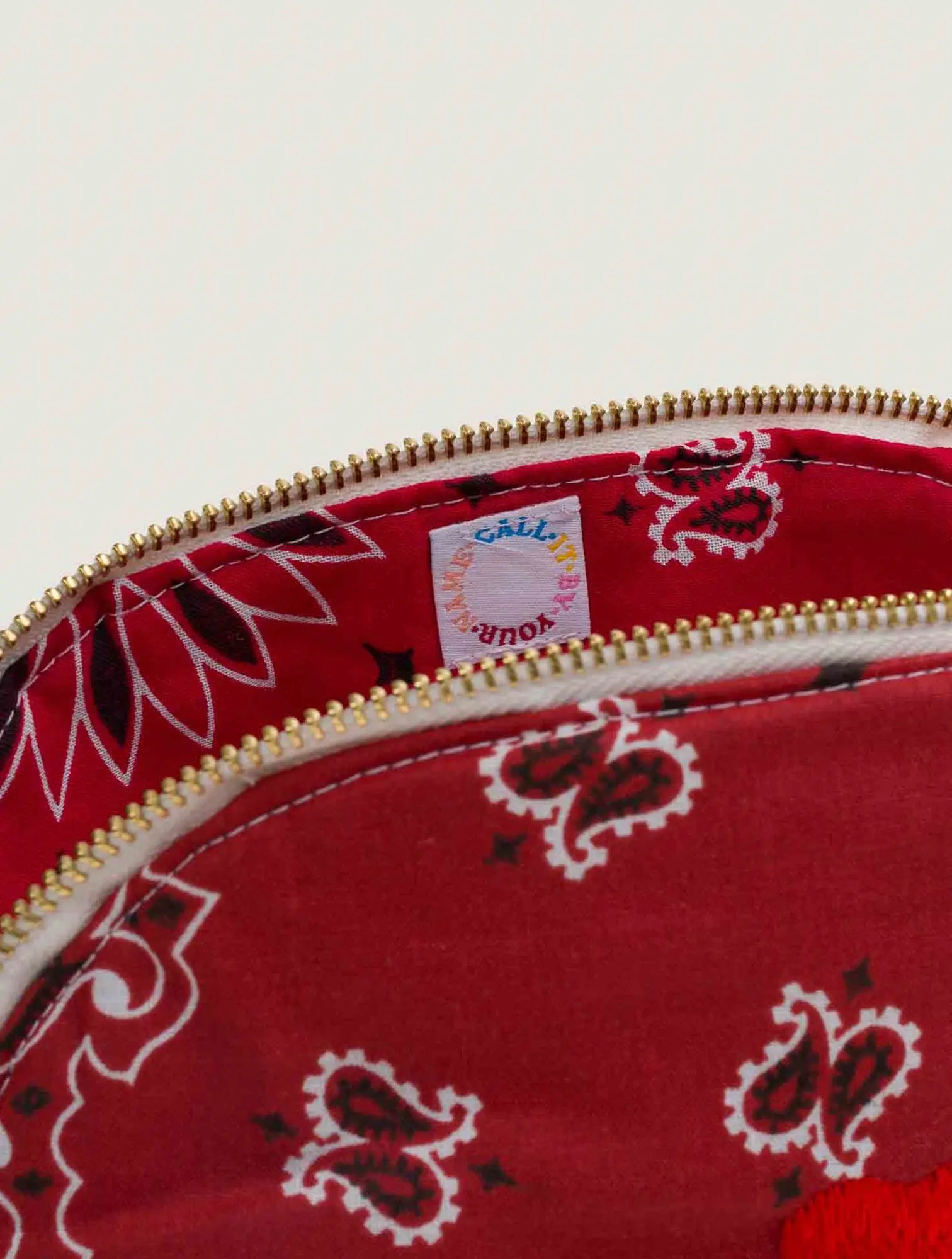 Small HEART Toiletry Bag, Vintage Red & Real Red