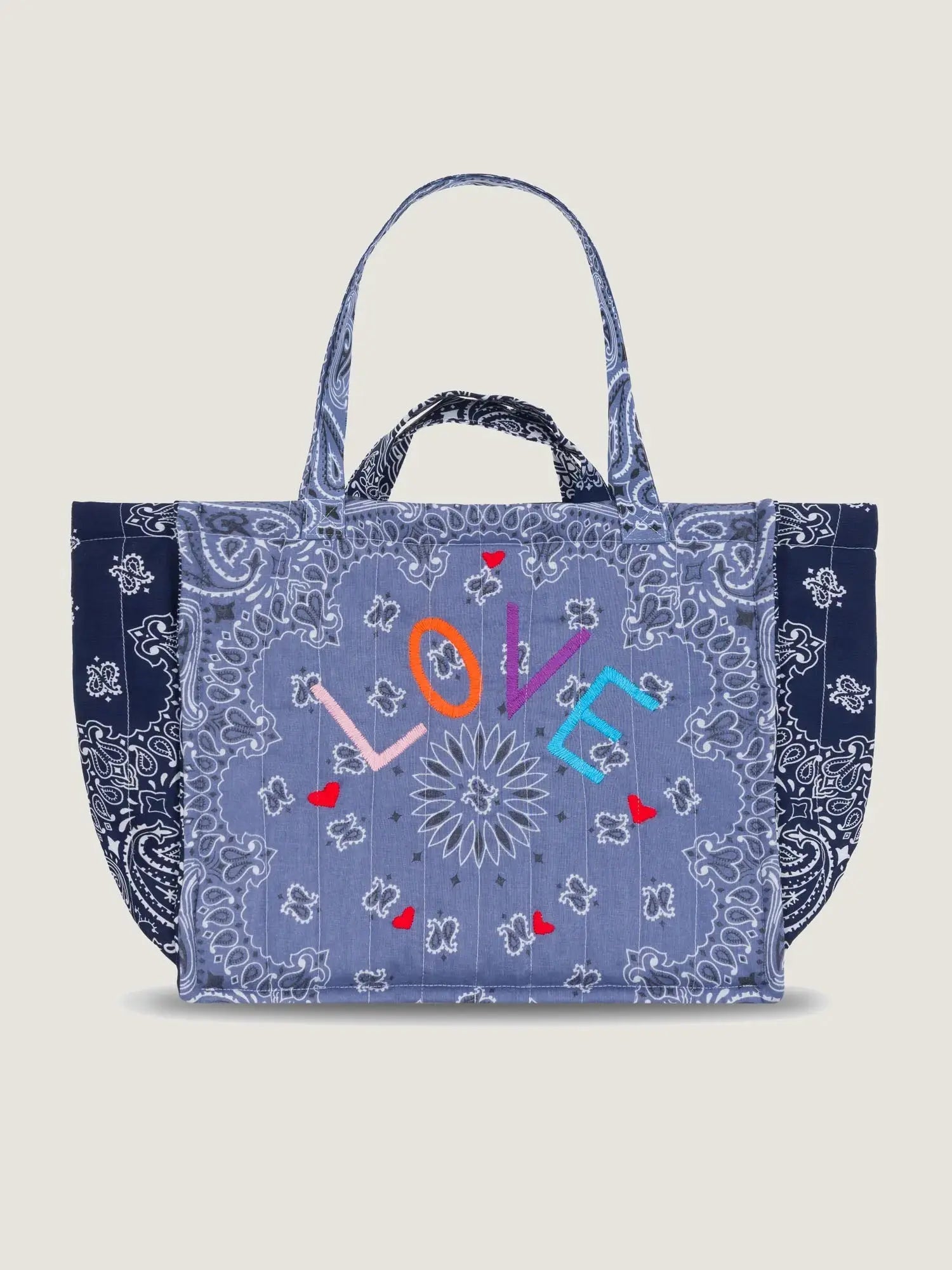 Maxi LOVE Tote, Chambray & Navy