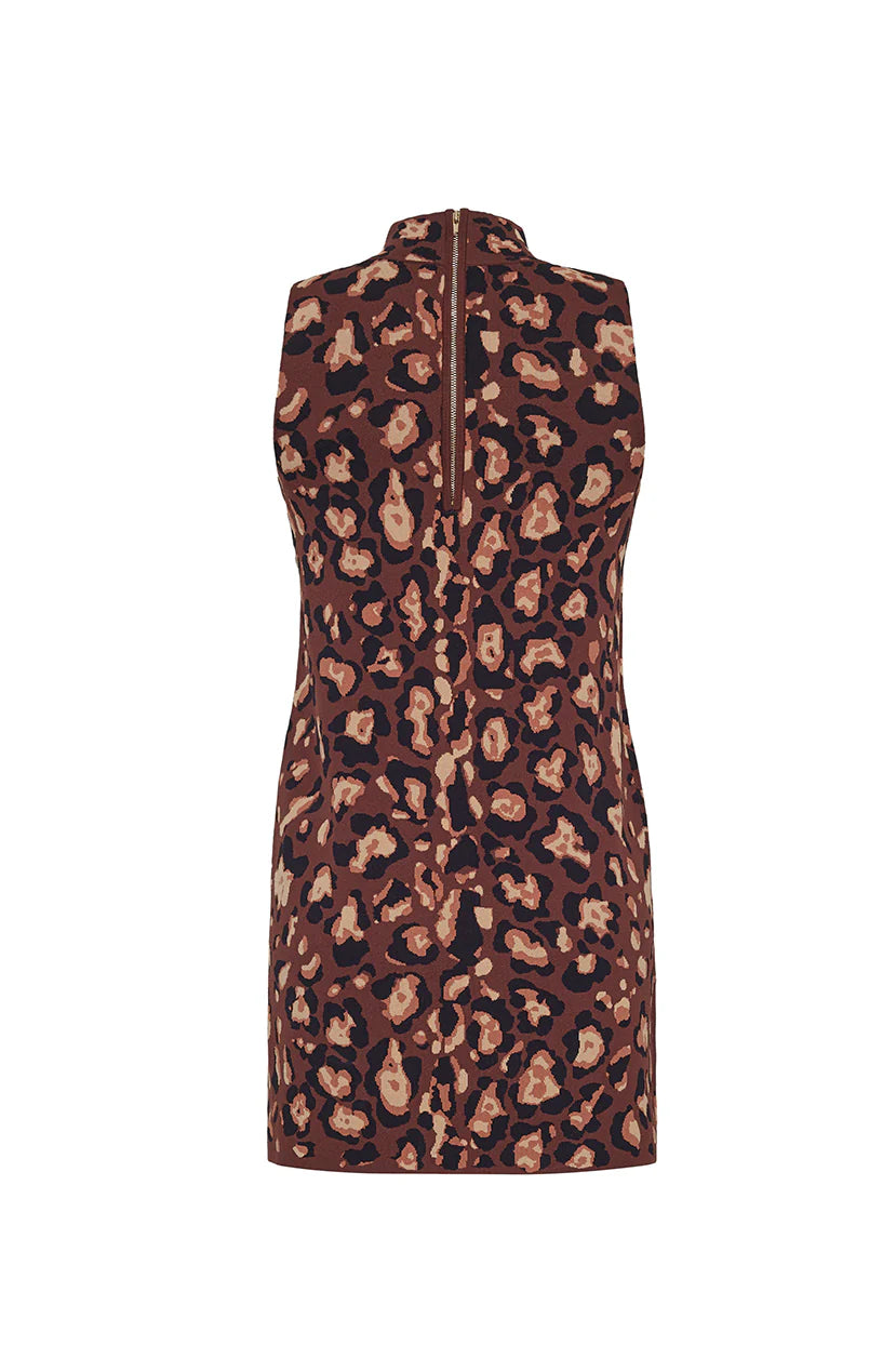 Myrtle Dress, Painted Animal Brown