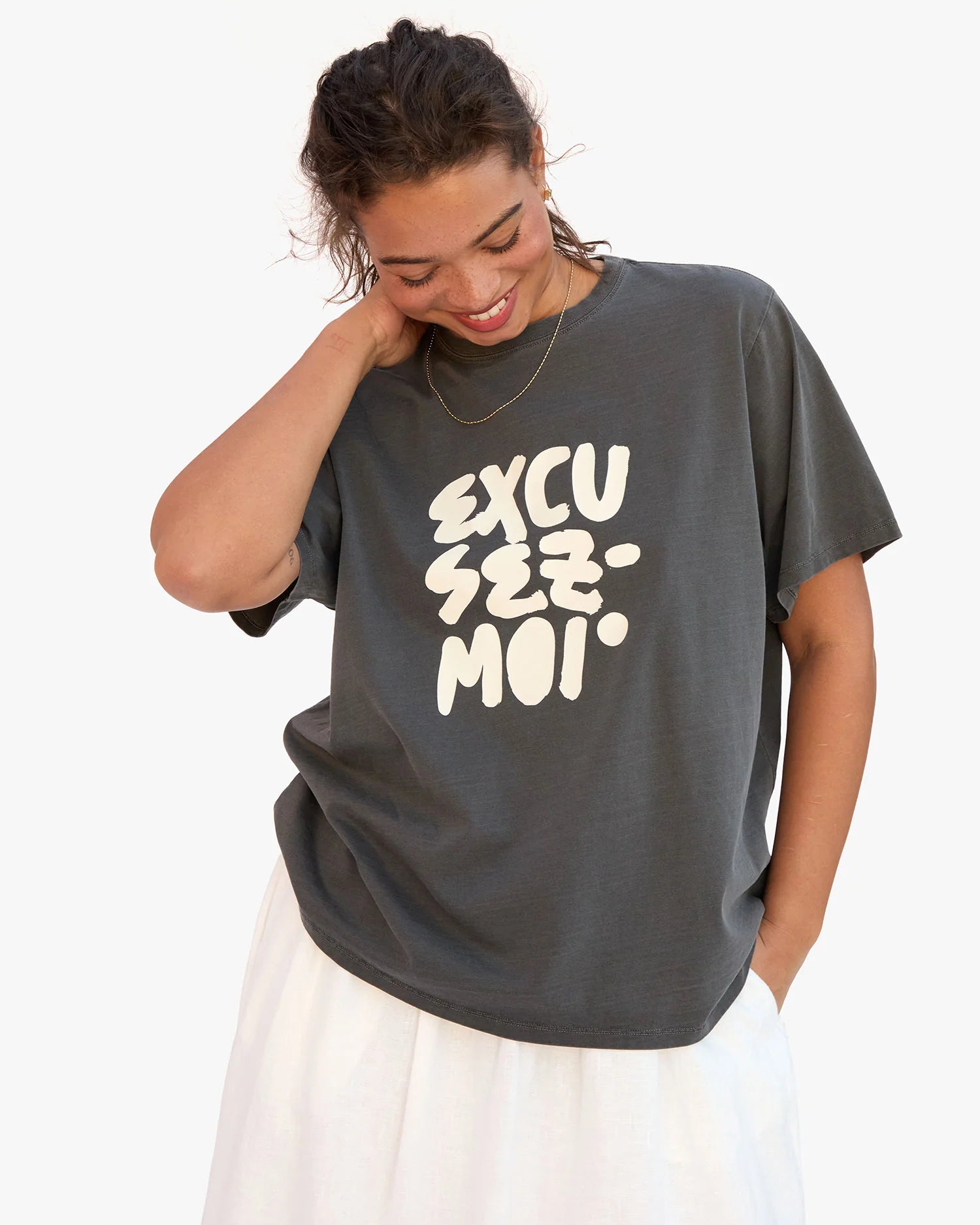 Excusez-Moi Tee, Faded Black