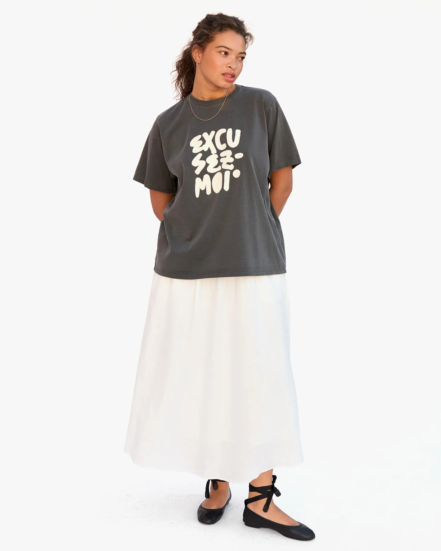 Excusez-Moi Tee, Faded Black