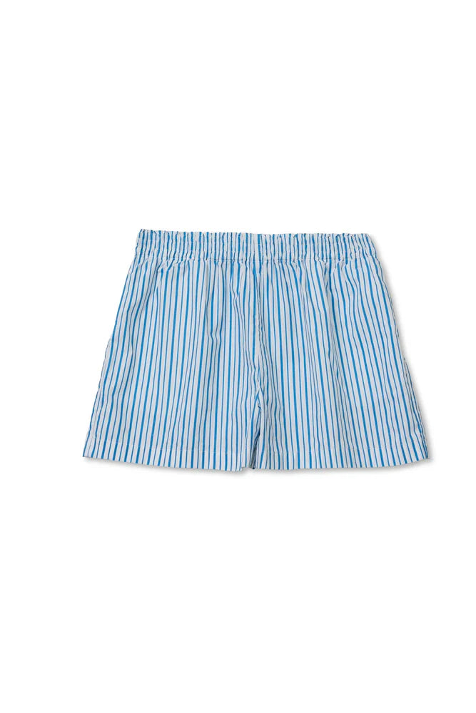 julie stripe shorts, pacific blue