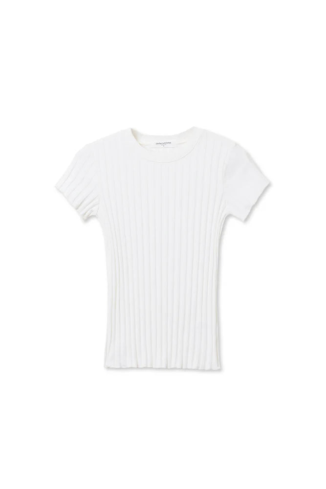 suri rib tee, white
