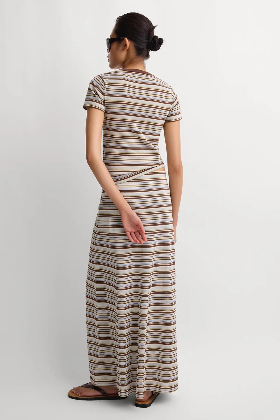 Leandra T-Shirt, Canaria Stripe Carob