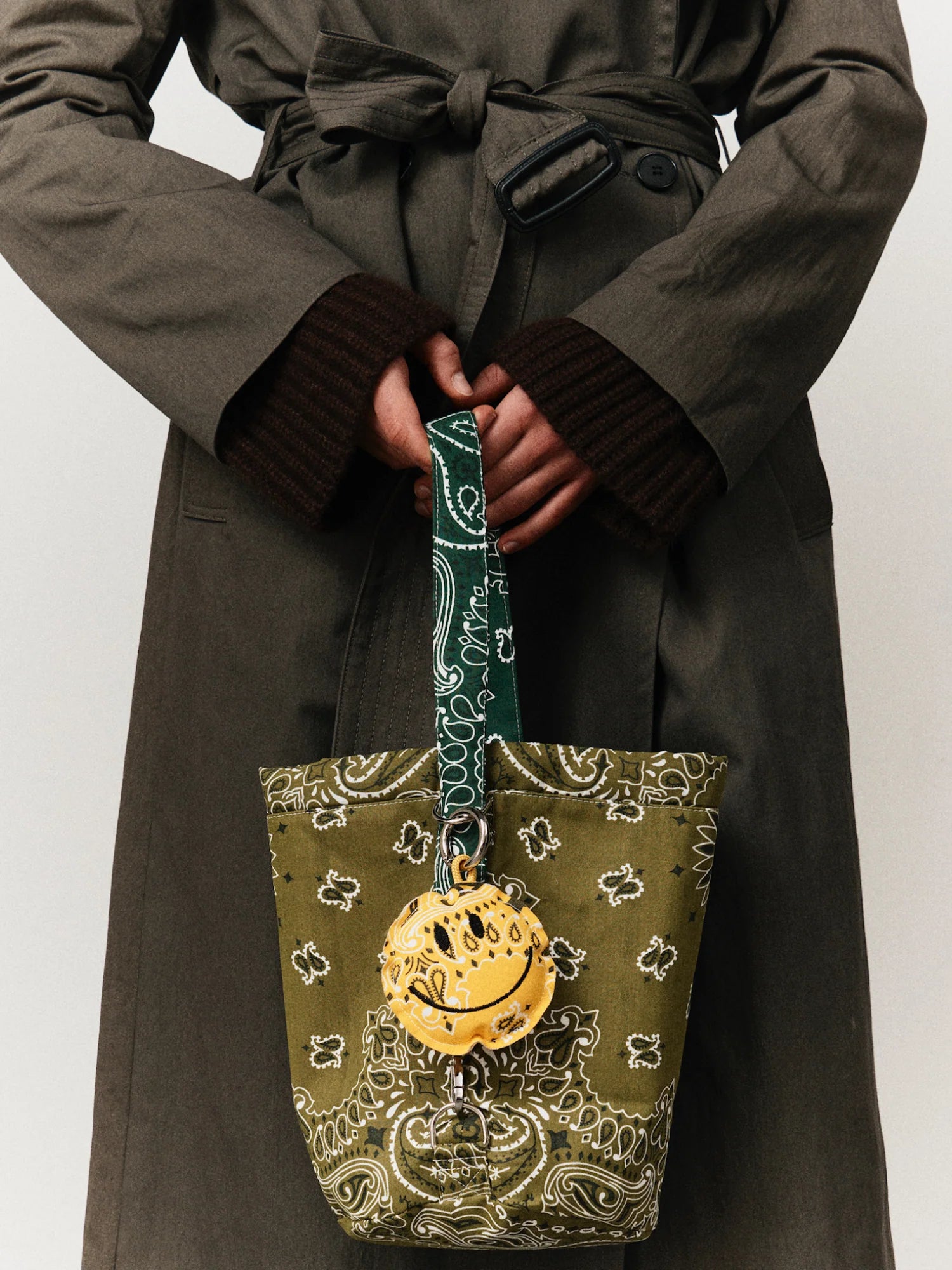 Seau Bag, Bronze & Weekend Green