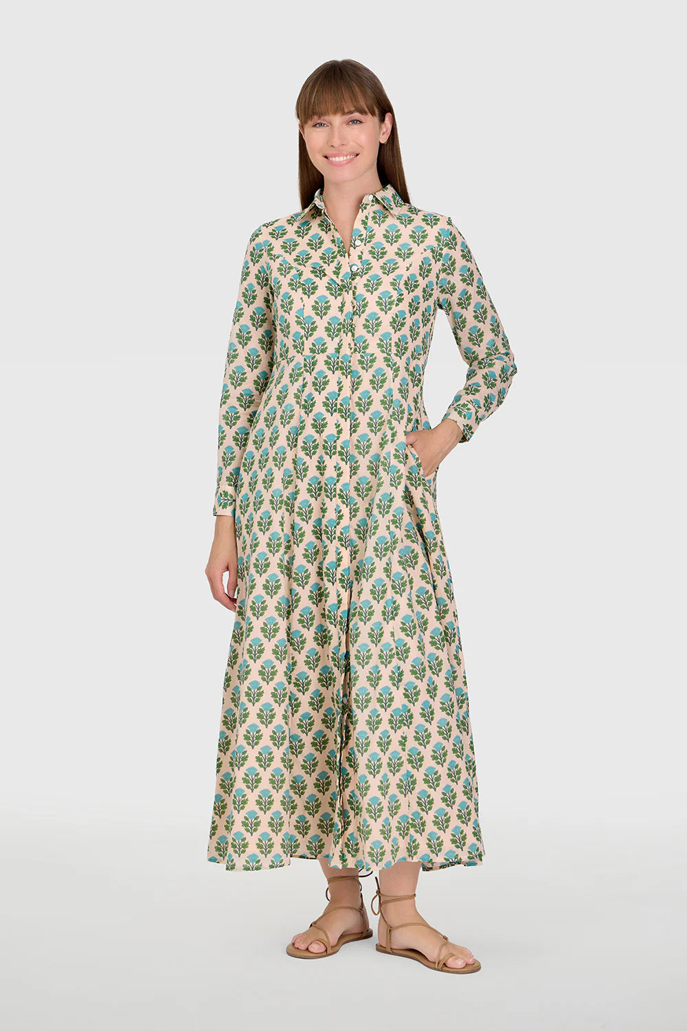 Classic Shirt Dress, Salt Blush