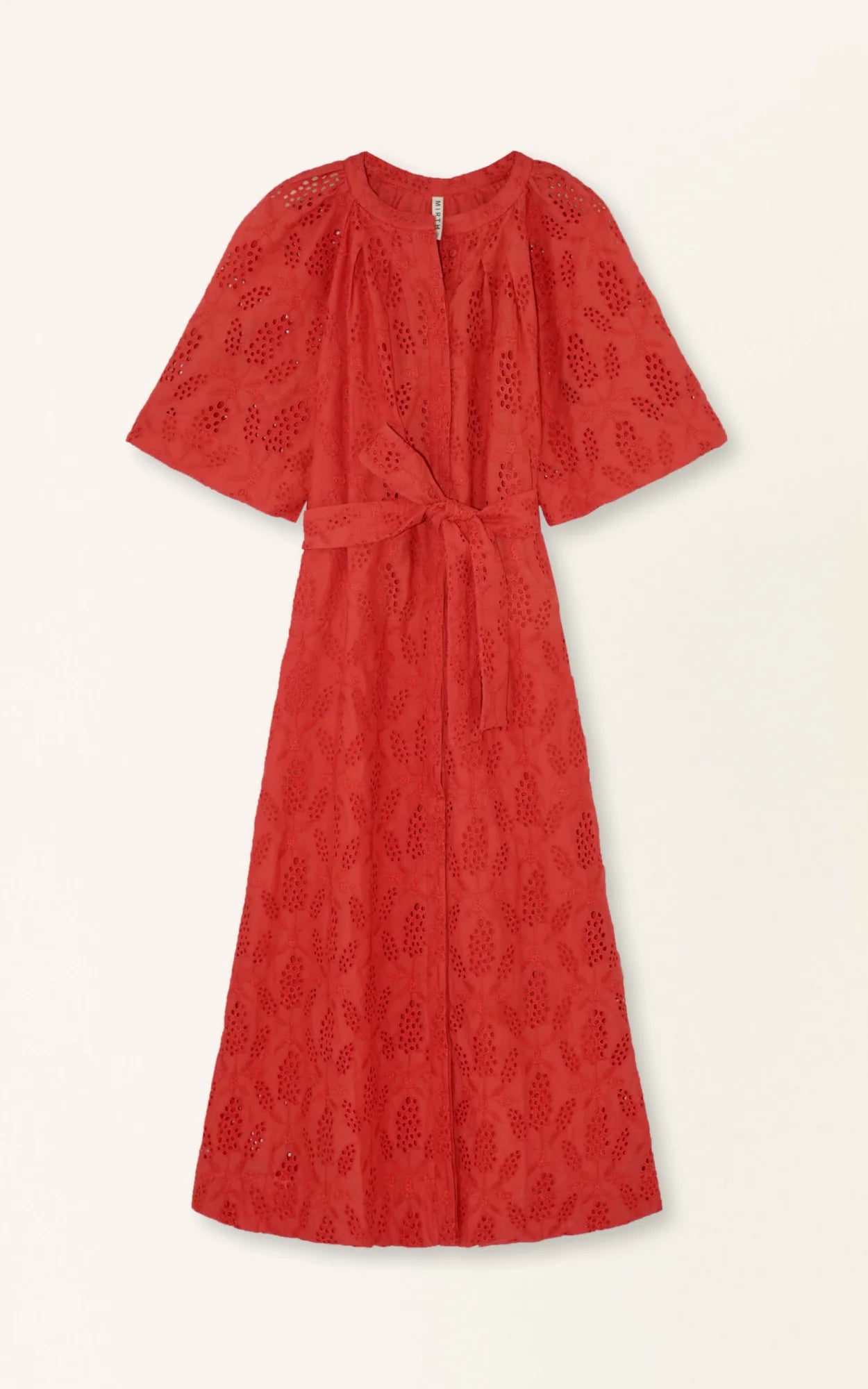 Somerset Dress, Chili Hyacinth Eyelet