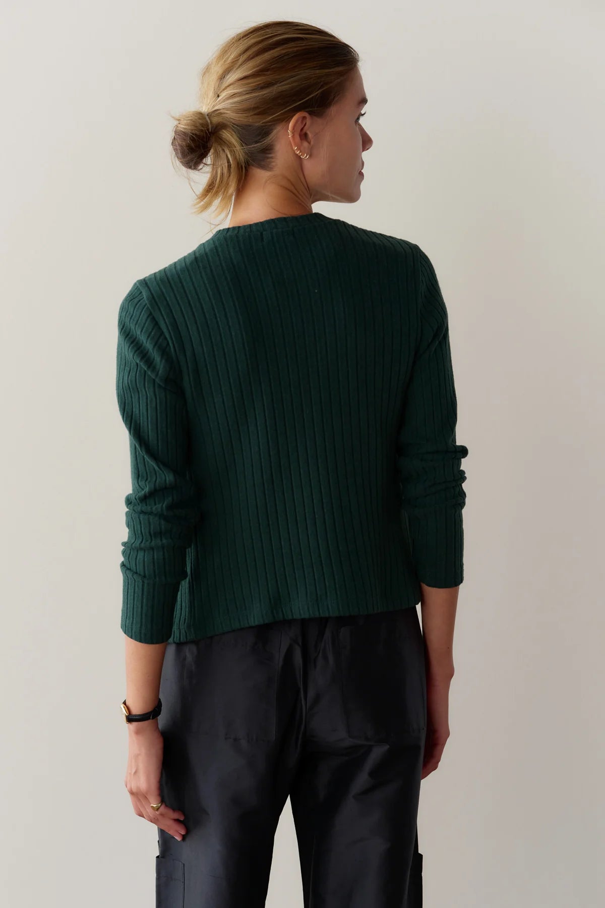 Sweater Rib Cardi, Fir