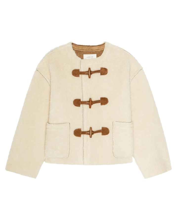 Woodside Toggle Coat, Cream