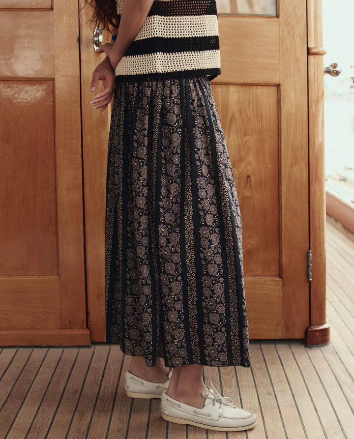 Canary Skirt, Black & Cream Floral