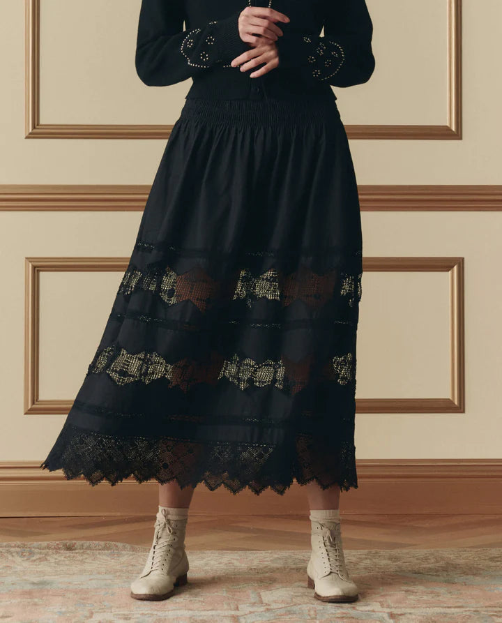 Rosette Canary Skirt, Black