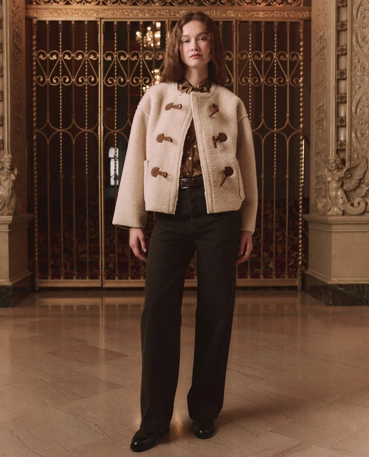 Woodside Toggle Coat, Cream