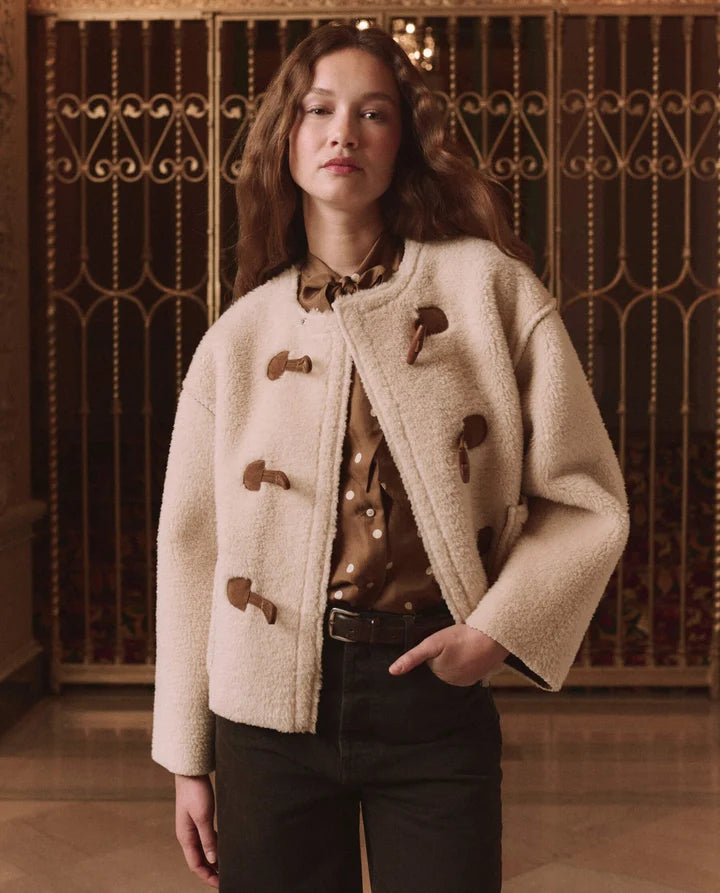 Woodside Toggle Coat, Cream