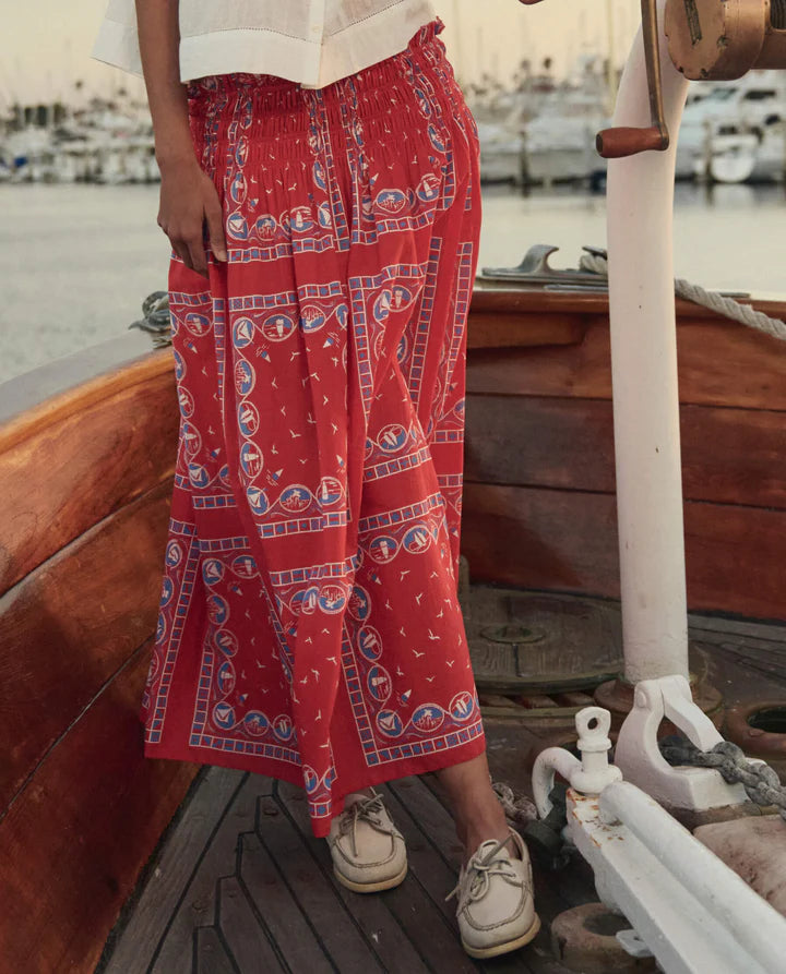 Canary Skirt, Red Sailboat Bandana