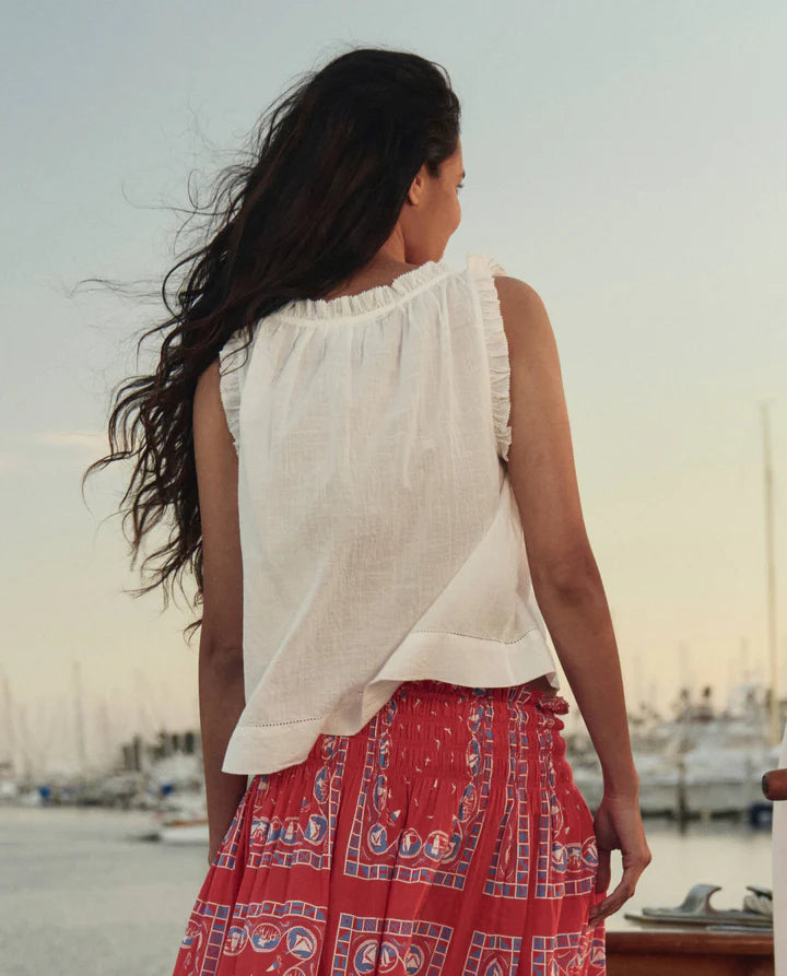 Vignette Top, White