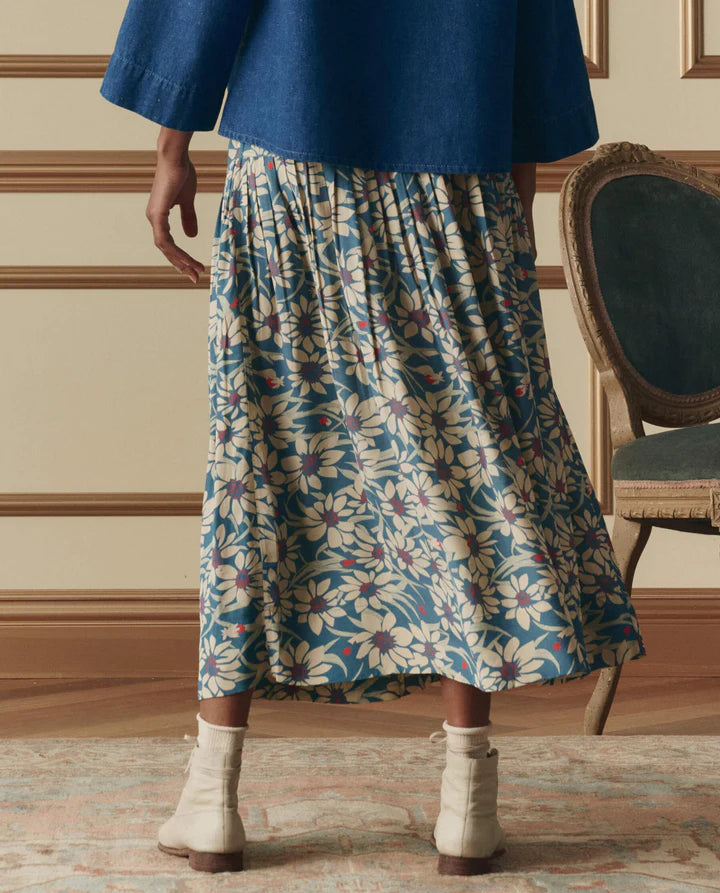 Highland Skirt, Blue Scattered Bloom