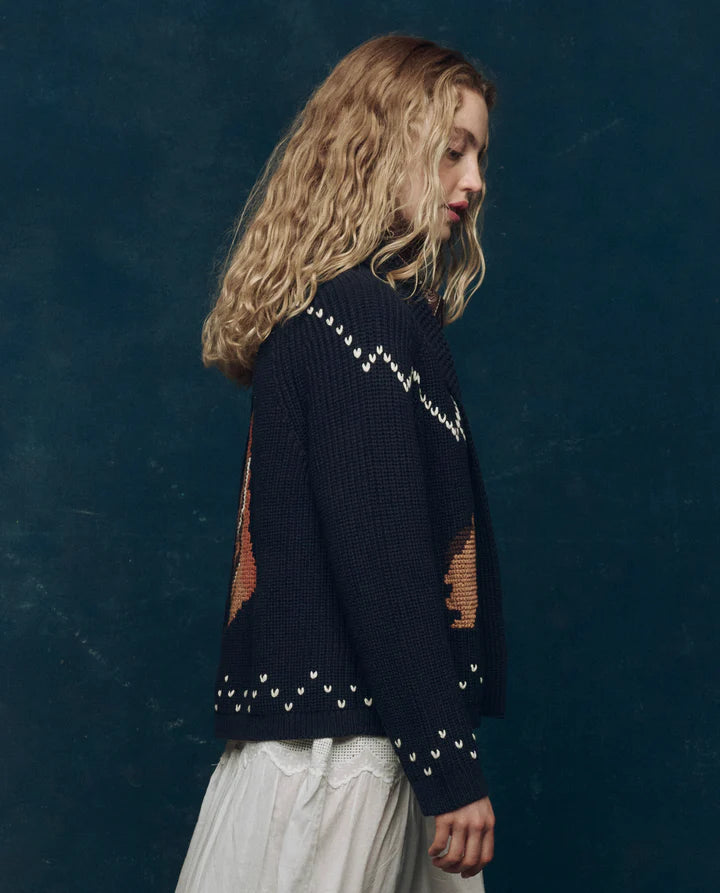 Horse Lodge Cardigan, Navy
