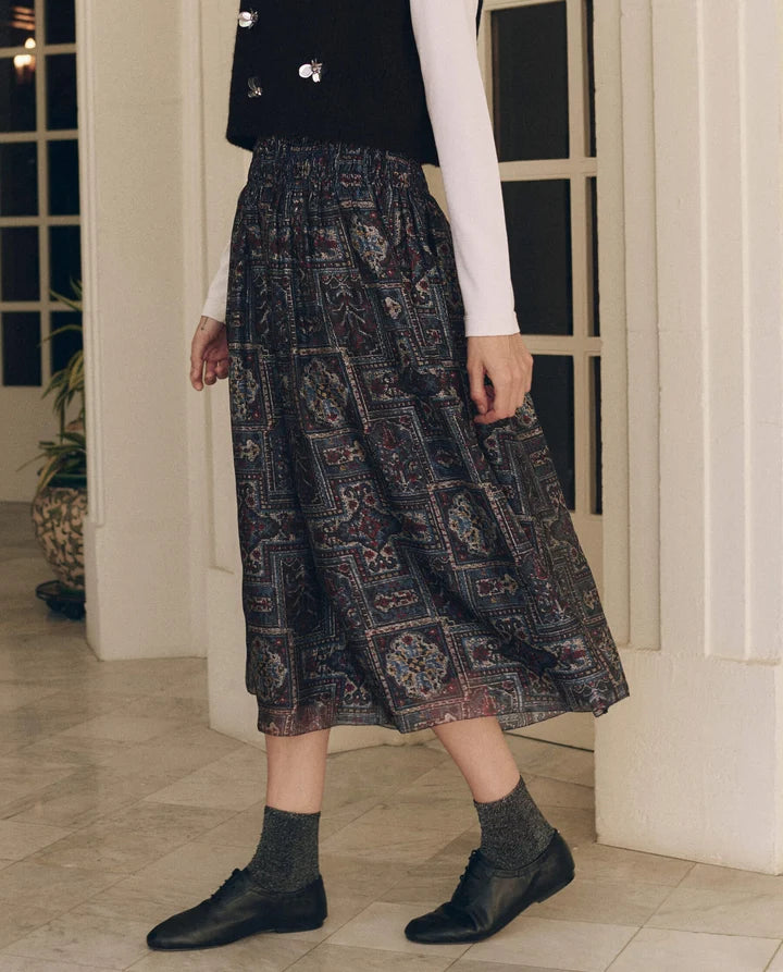 Canary Skirt, Heirloom Textile Print