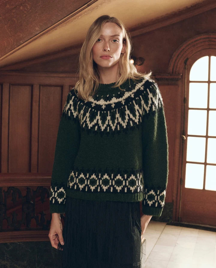 Arctic Fairisle Pullover, Winter Pine
