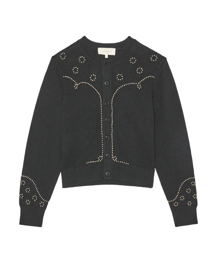 Studded Cardigan, Black