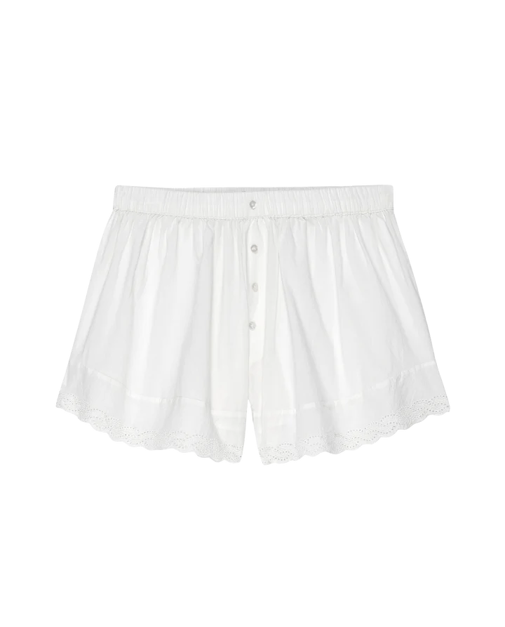 Eyelet Tap Short, True White