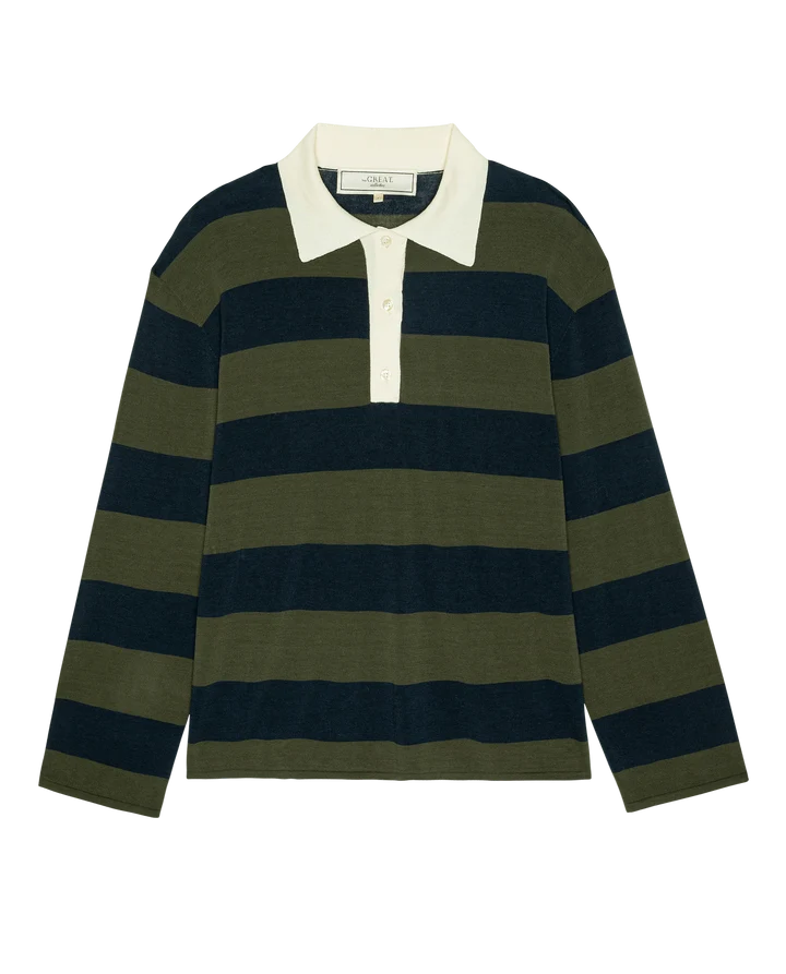 Academy Polo Sweater, Army League Stripe
