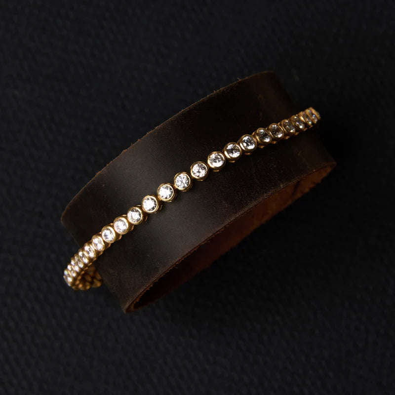Bezel Tennis Bracelet, 7"