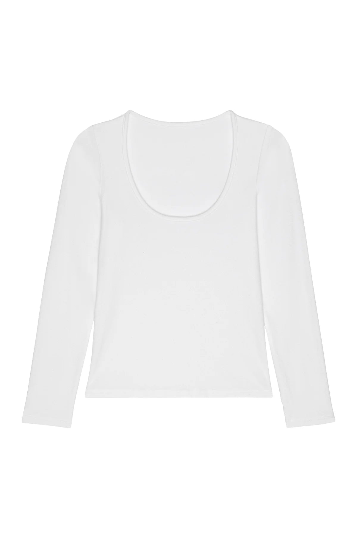 Baby Rib Scoop Neck, Powder